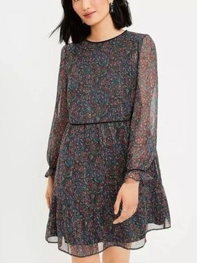 Loft shimmer mini dress NWT
